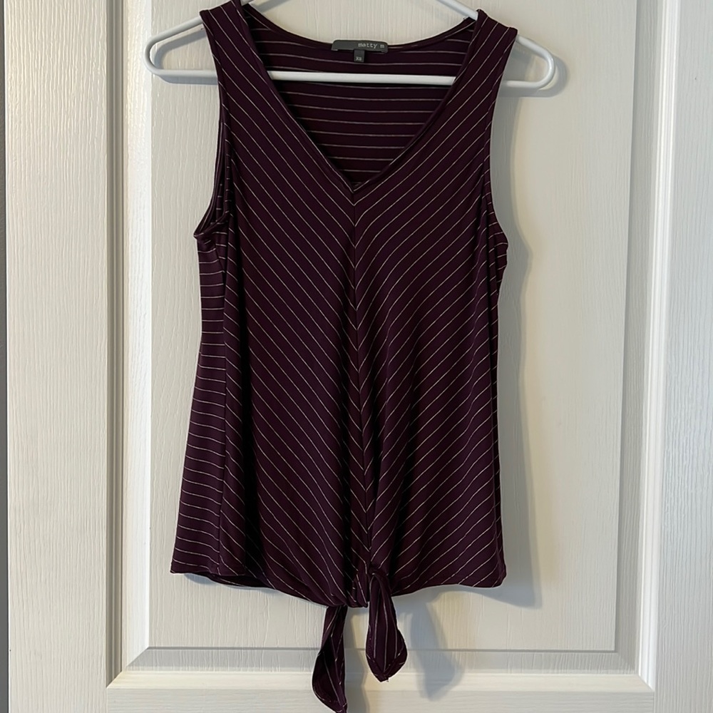 Ladies Jersey cotton tee with waist ties.